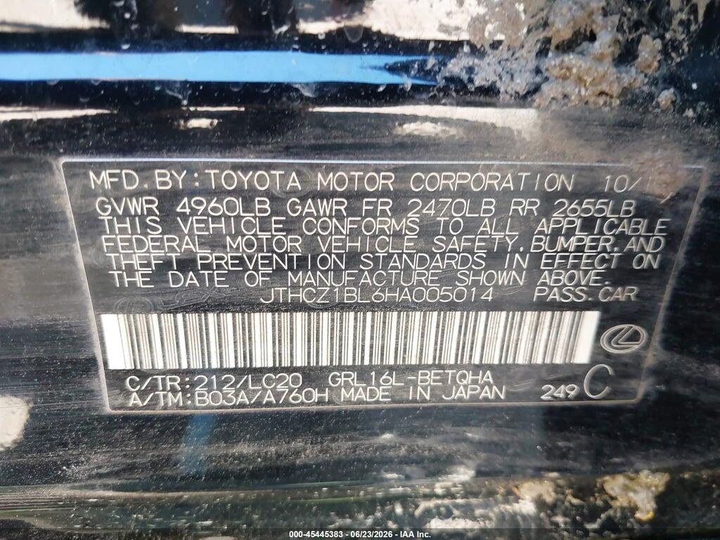 JTHCZ1BL6HA005014 2017 LEXUS GS 350 photo no. 9