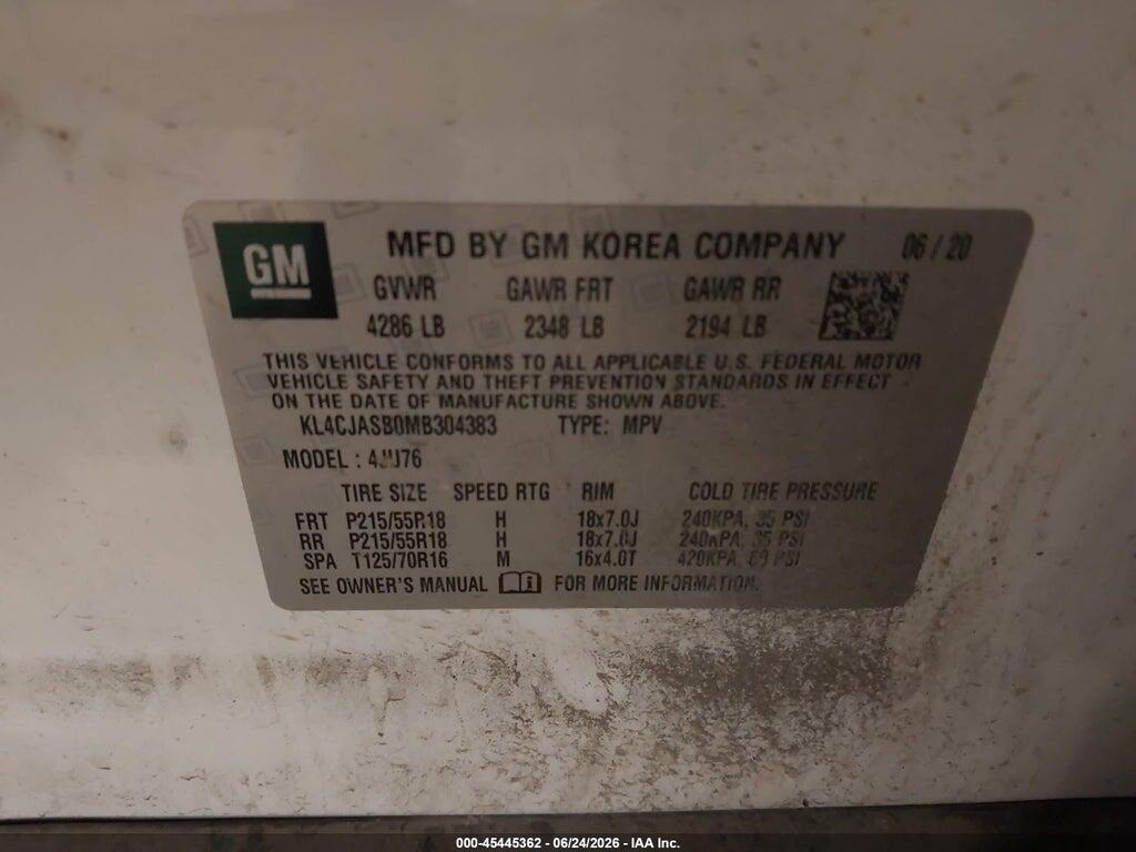 KL4CJASB0MB304383 2021 BUICK ENCORE photo no. 9