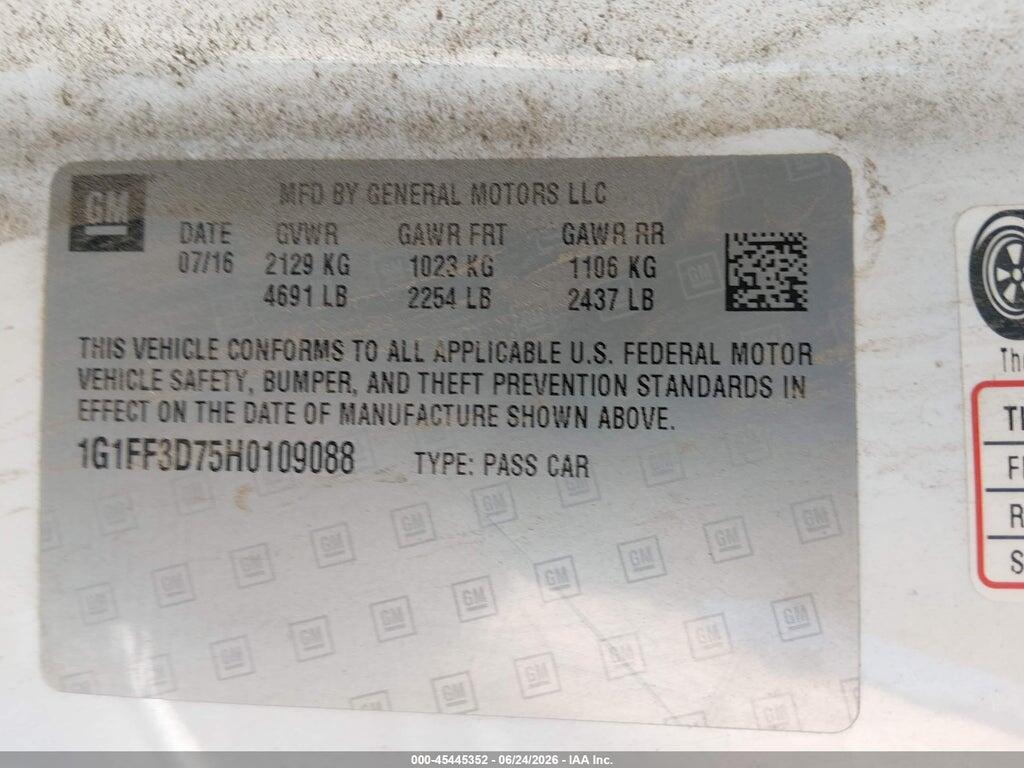1G1FF3D75H0109088 2017 CHEVROLET CAMARO photo no. 9