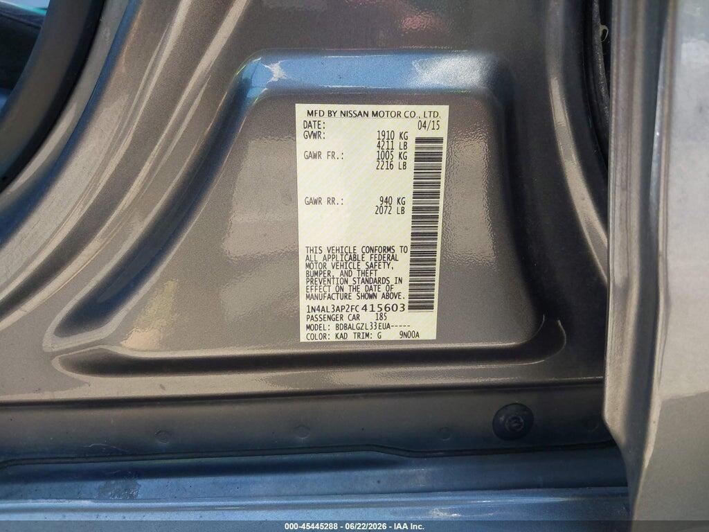 1N4AL3AP2FC415603 2015 NISSAN ALTIMA photo no. 9