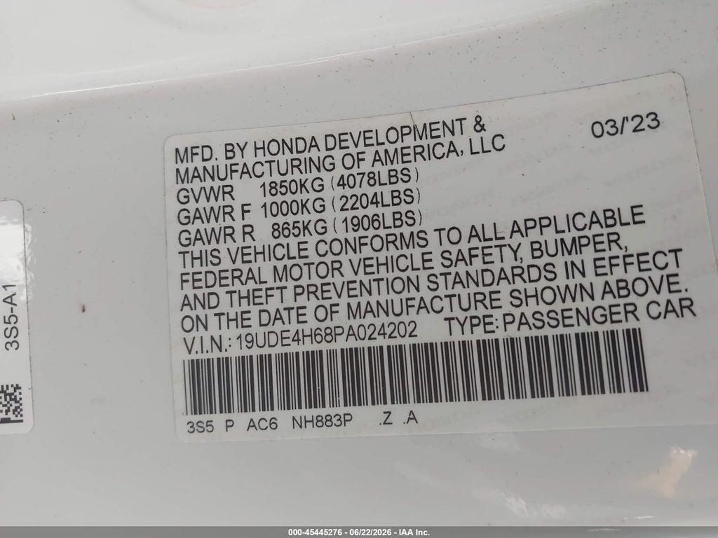 19UDE4H68PA024202 2023 ACURA INTEGRA photo no. 9