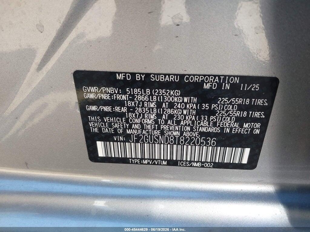 JF2GUSND8T8220536 2026 SUBARU CROSSTREK photo no. 9