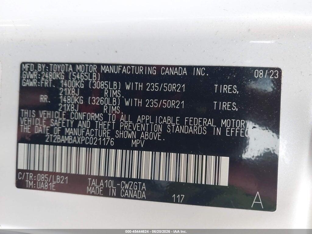 2T2BAMBAXPC021176 2023 LEXUS RX 350 photo no. 9