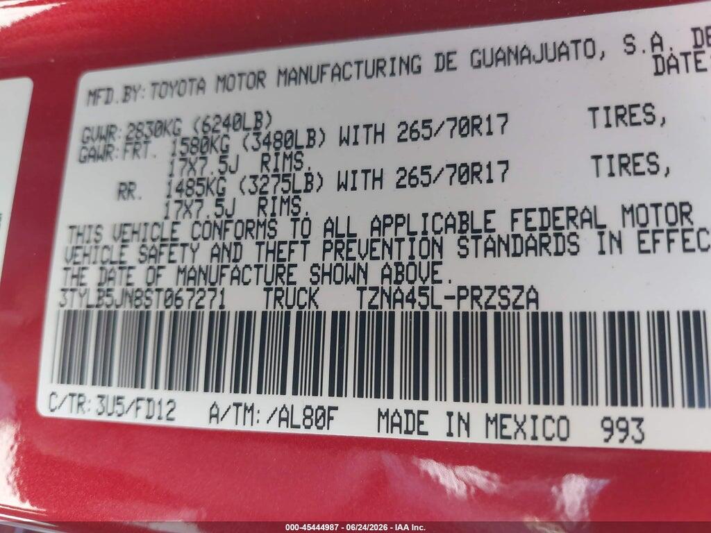 3TYLB5JN8ST067271 2025 TOYOTA TACOMA photo no. 9