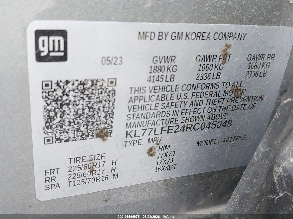 KL77LFE24RC045048 2024 CHEVROLET TRAX photo no. 9