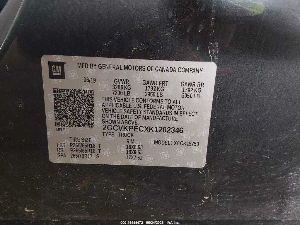 2GCVKPECXK1202346 2019 CHEVROLET SILVERADO 1500 LD photo no. 9