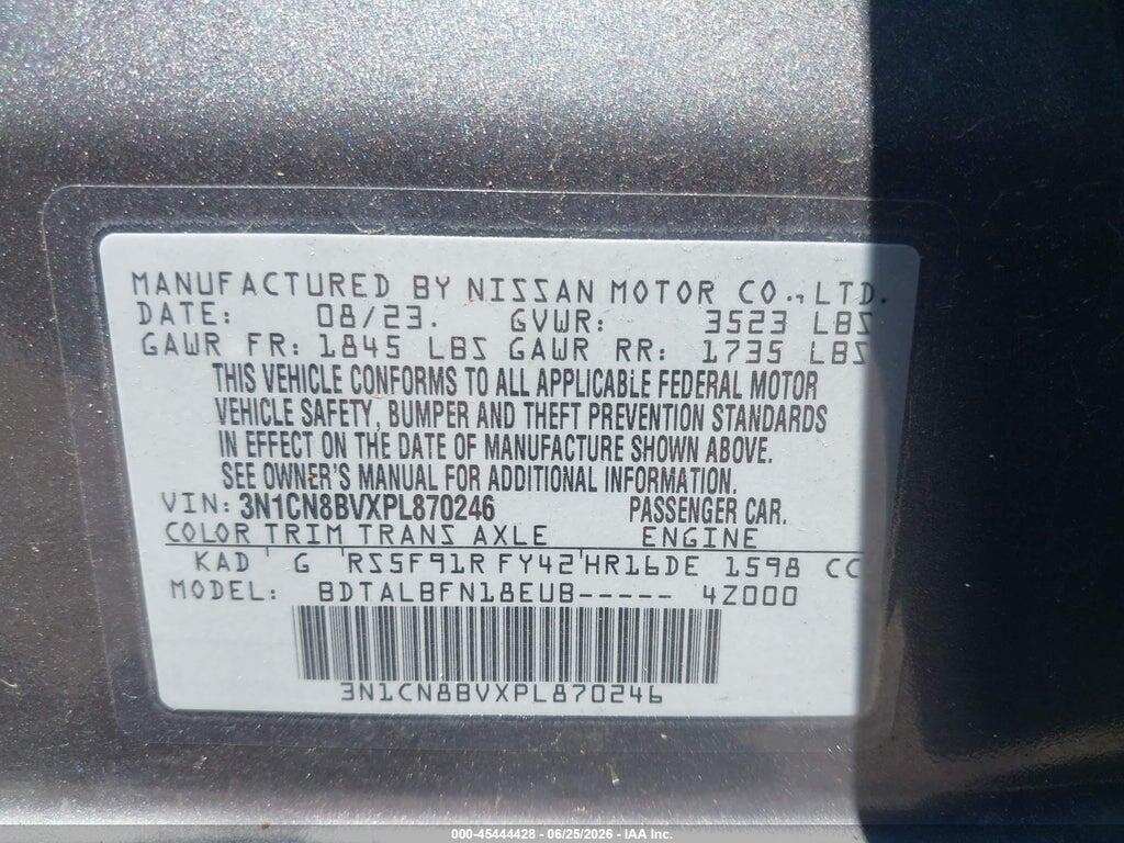 3N1CN8BVXPL870246 2023 NISSAN VERSA photo no. 9