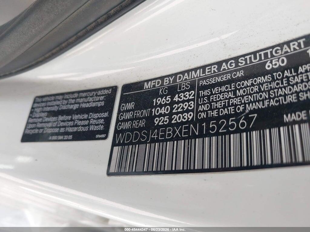 WDDSJ4EBXEN152567 2014 MERCEDES-BENZ CLA 250 photo no. 9
