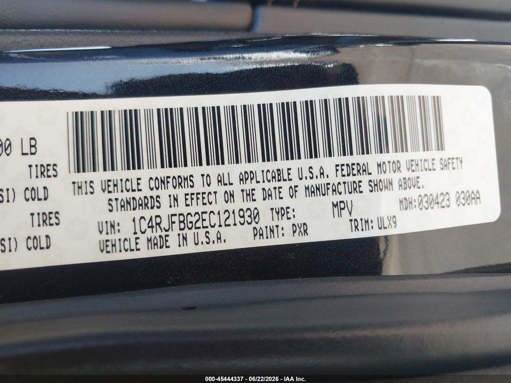 1C4RJFBG2EC121930 2014 JEEP GRAND CHEROKEE photo no. 9