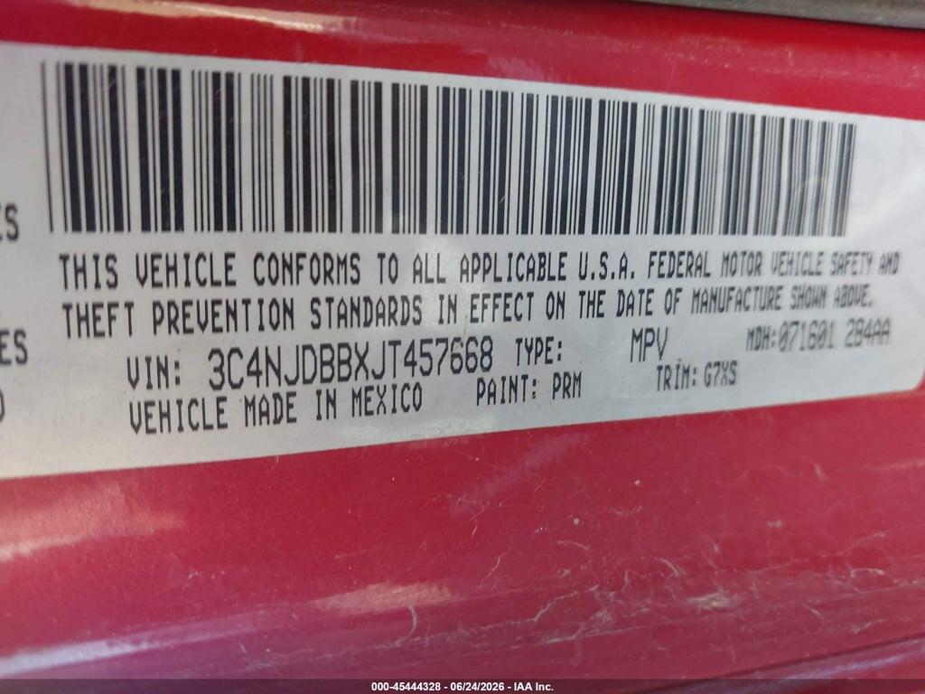 3C4NJDBBXJT457668 2018 JEEP COMPASS photo no. 9