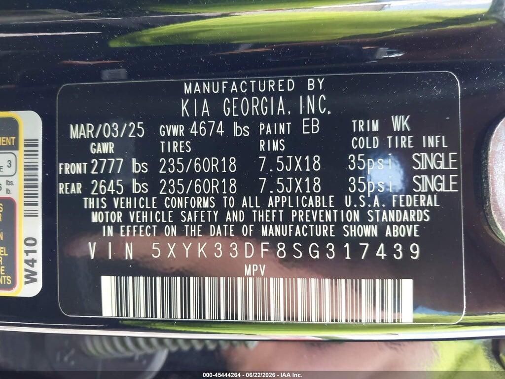 5XYK33DF8SG317439 2025 KIA SPORTAGE photo no. 9