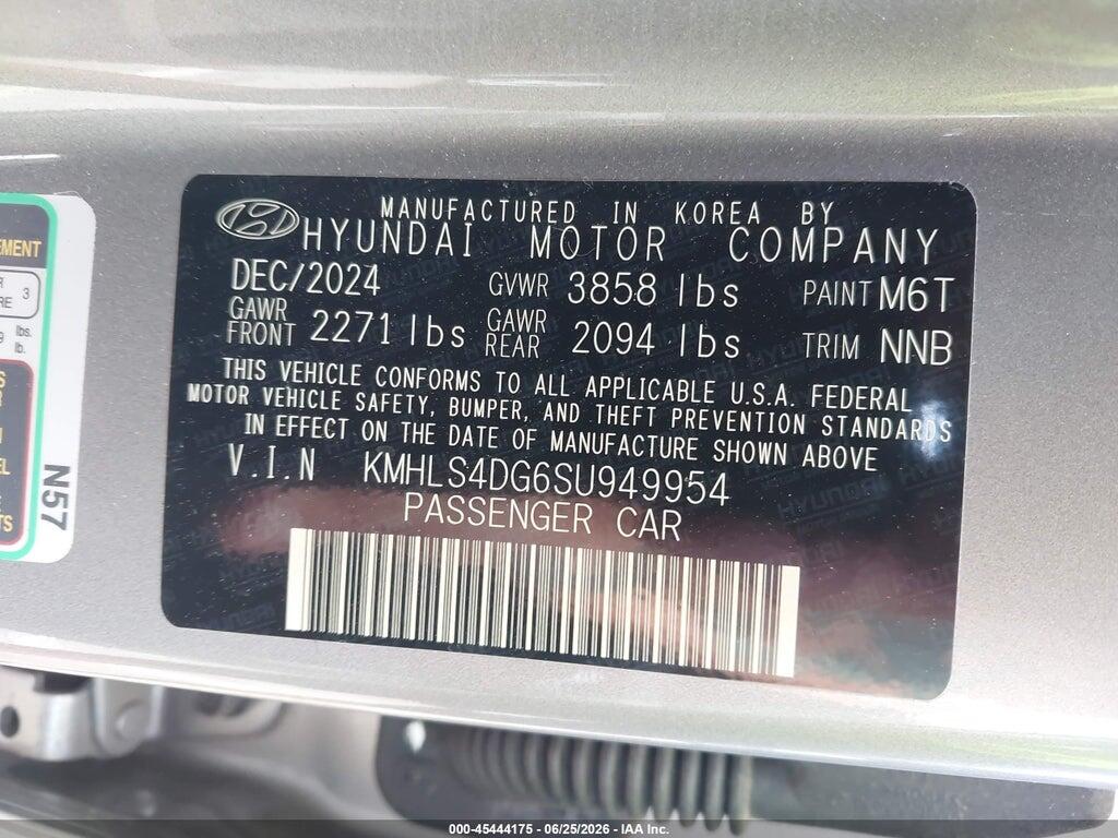 KMHLS4DG6SU949954 2025 HYUNDAI ELANTRA photo no. 9