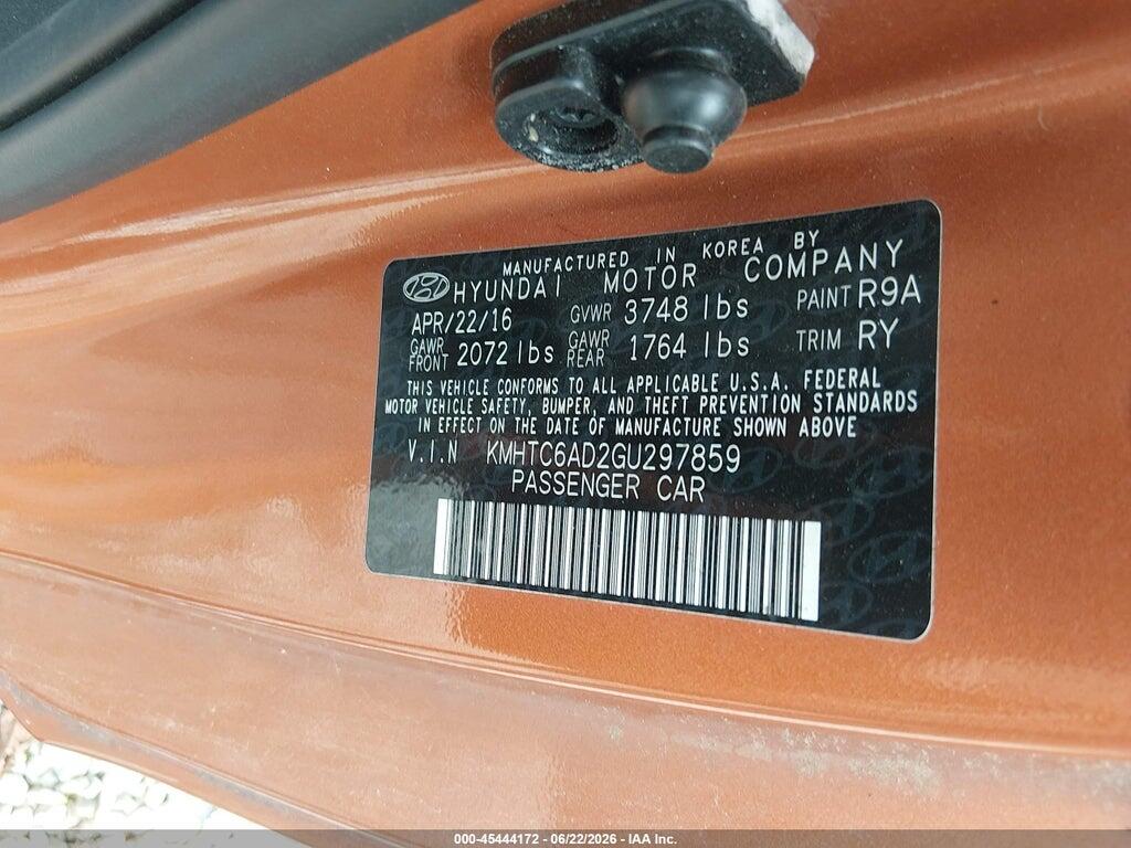 KMHTC6AD2GU297859 2016 HYUNDAI VELOSTER photo no. 9