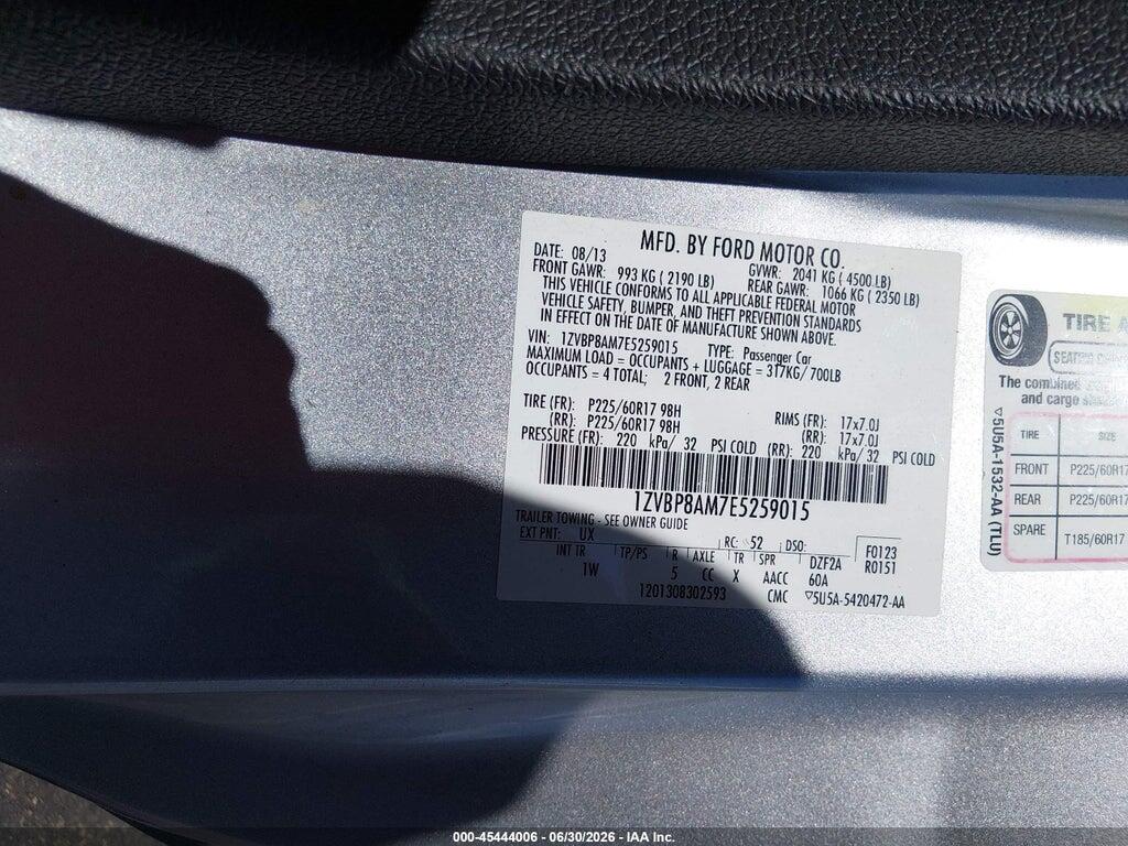 1ZVBP8AM7E5259015 2014 FORD MUSTANG photo no. 9