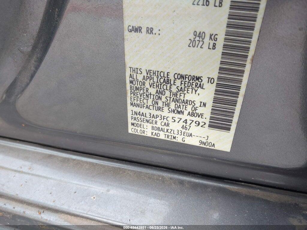1N4AL3AP3FC574792 2015 NISSAN ALTIMA photo no. 9