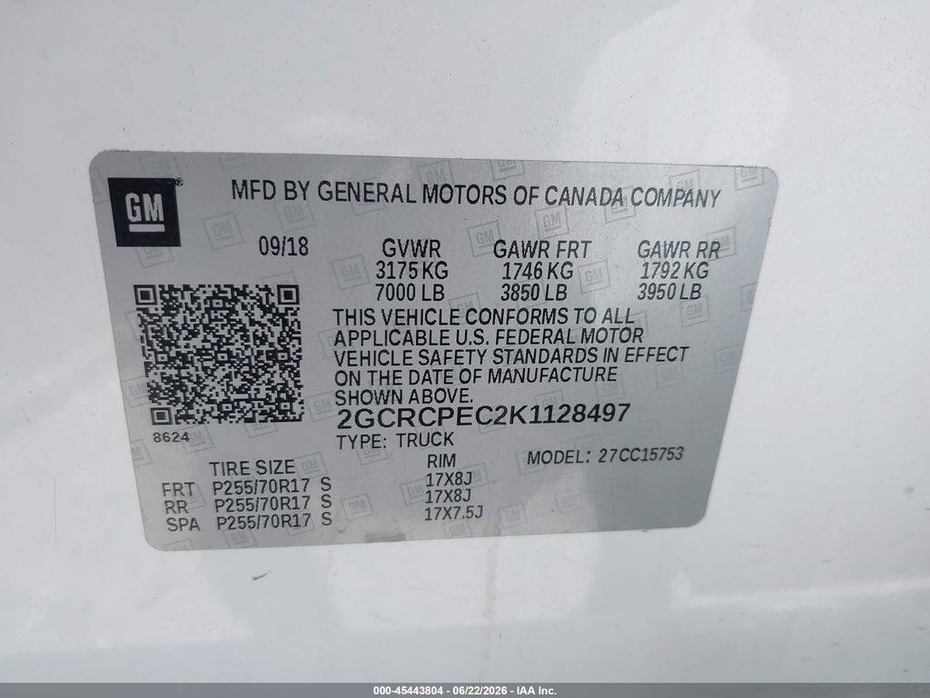 2GCRCPEC2K1128497 2019 CHEVROLET SILVERADO 1500 LD photo no. 9