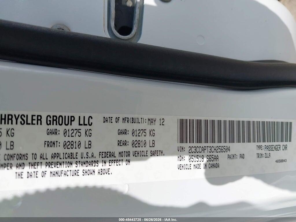 2C3CCAPT3CH256504 2012 CHRYSLER 300C photo no. 9