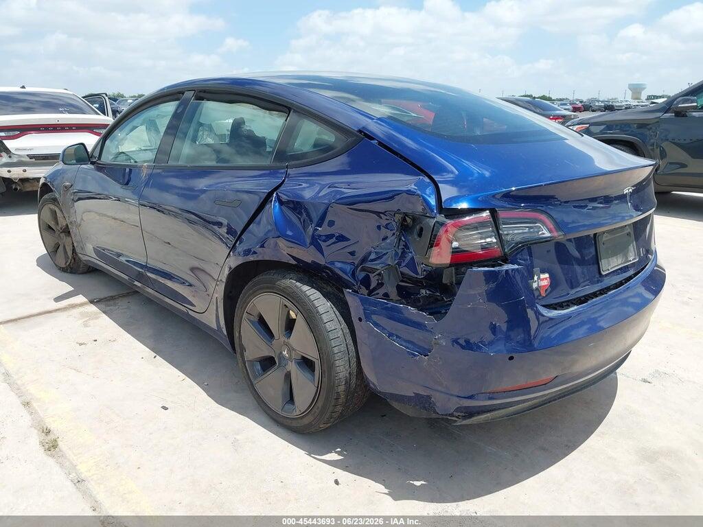 5YJ3E1EA2NF349305 2022 TESLA MODEL 3 photo no. 3