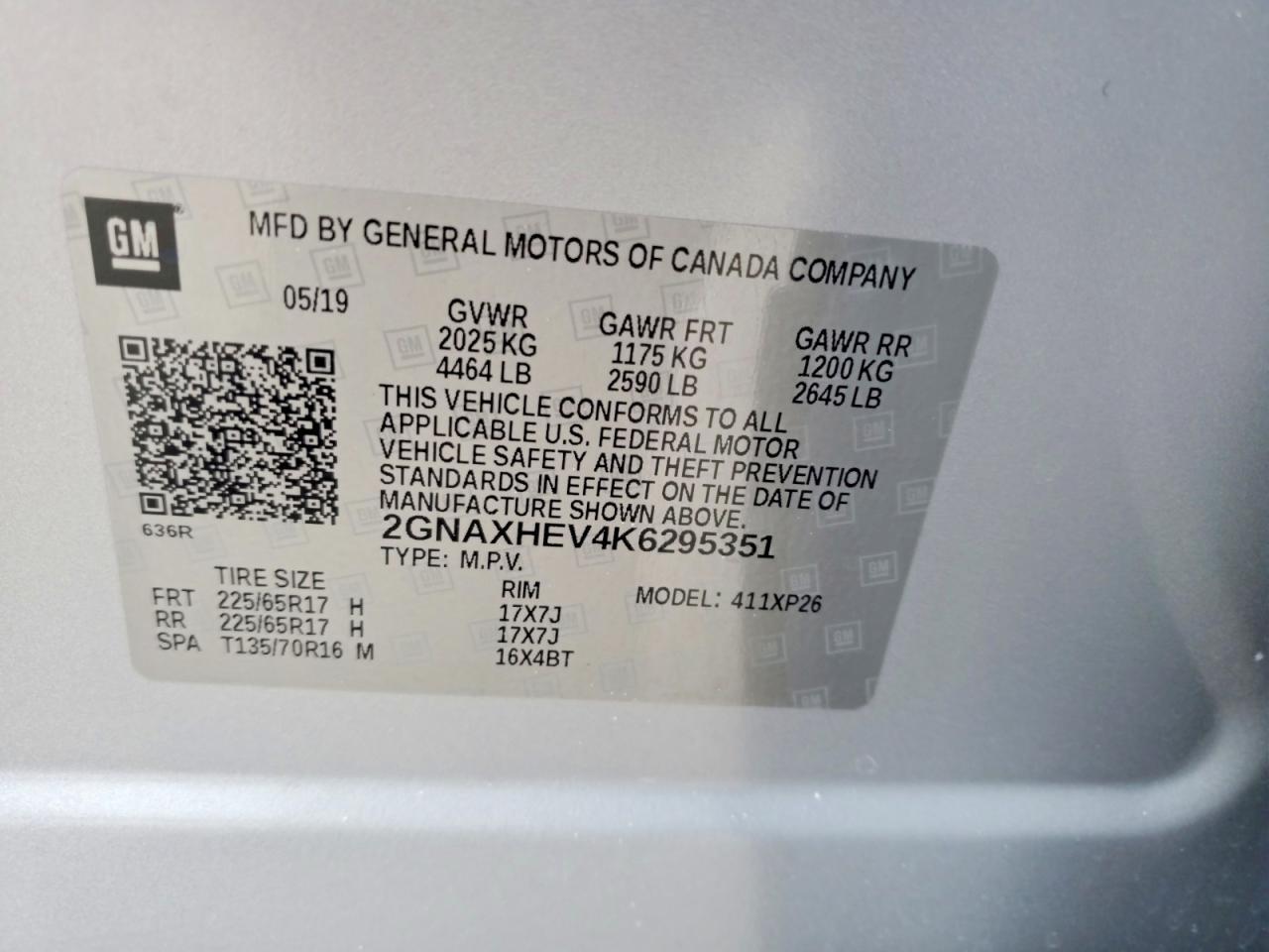 2019 CHEVROLET EQUINOX LS — Фото 13 из 13