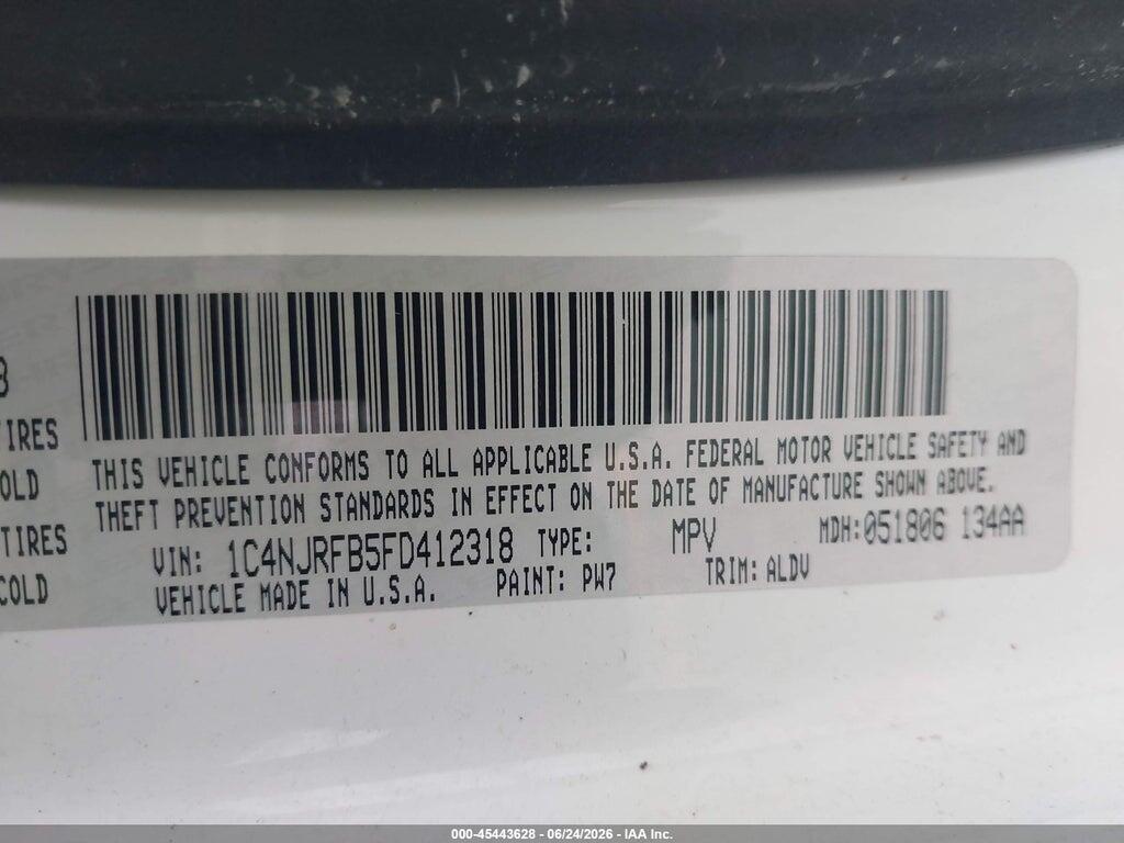 1C4NJRFB5FD412318 2015 JEEP PATRIOT photo no. 9