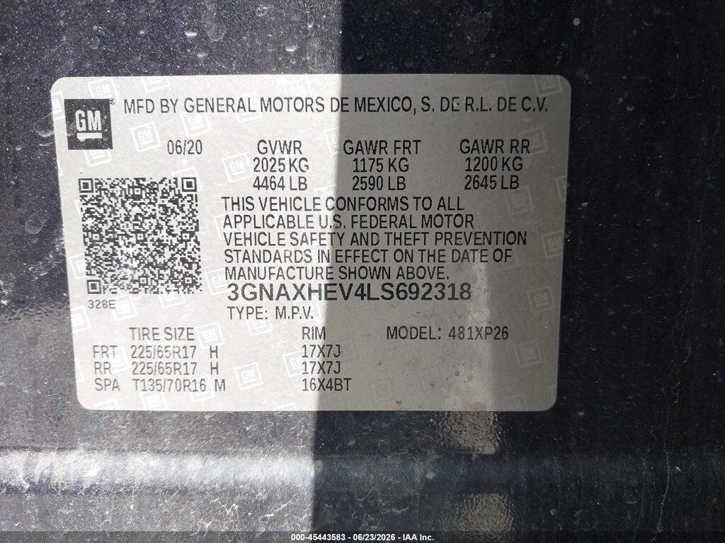 3GNAXHEV4LS692318 2020 CHEVROLET EQUINOX photo no. 9
