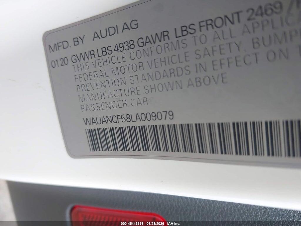 WAUANCF58LA009079 2020 AUDI A5 SPORTBACK photo no. 9