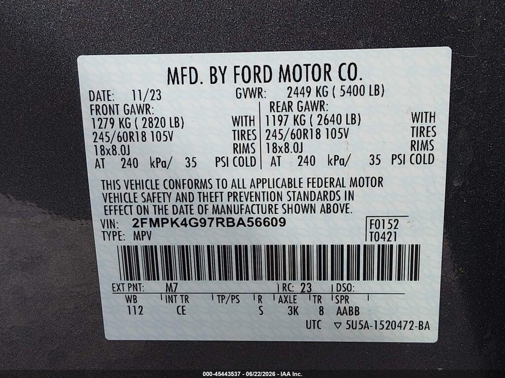 2FMPK4G97RBA56609 2024 FORD EDGE photo no. 9