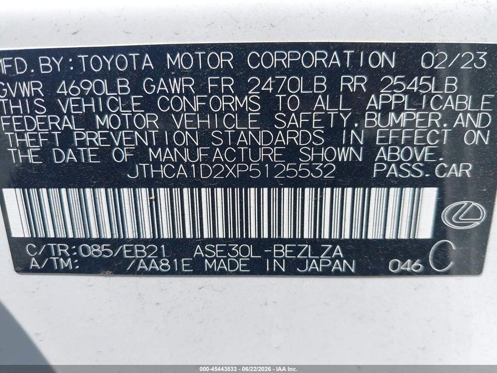 JTHCA1D2XP5125532 2023 LEXUS IS 300 photo no. 9