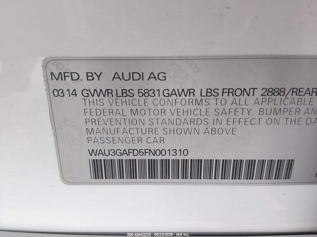 WAU3GAFD5FN001310 2015 AUDI A8 L photo no. 9