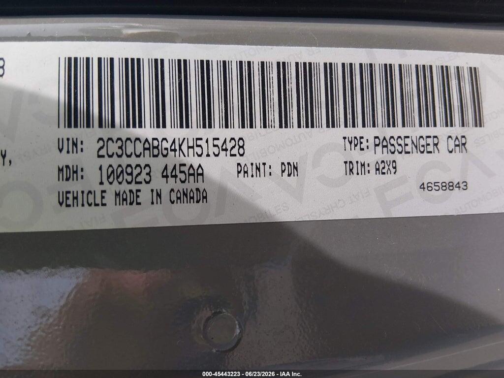 2C3CCABG4KH515428 2019 CHRYSLER 300 photo no. 9