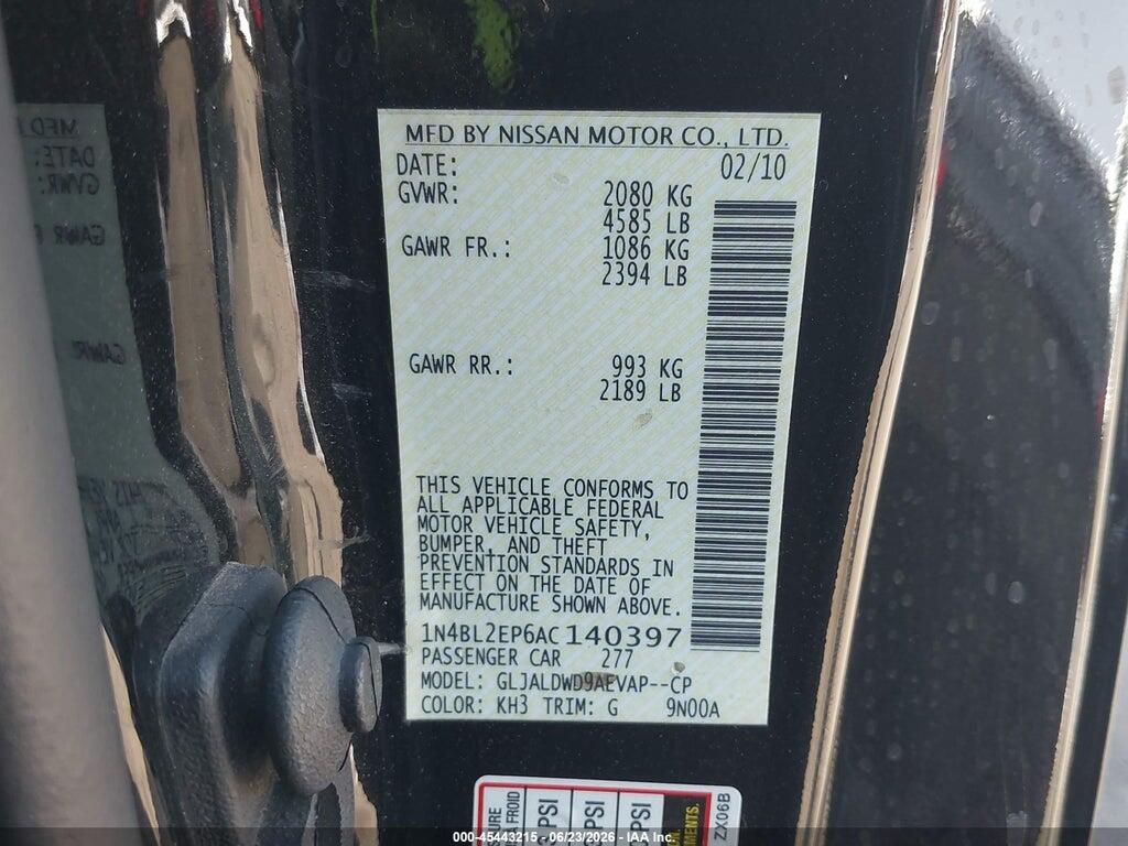 1N4BL2EP6AC140397 2010 NISSAN ALTIMA photo no. 9