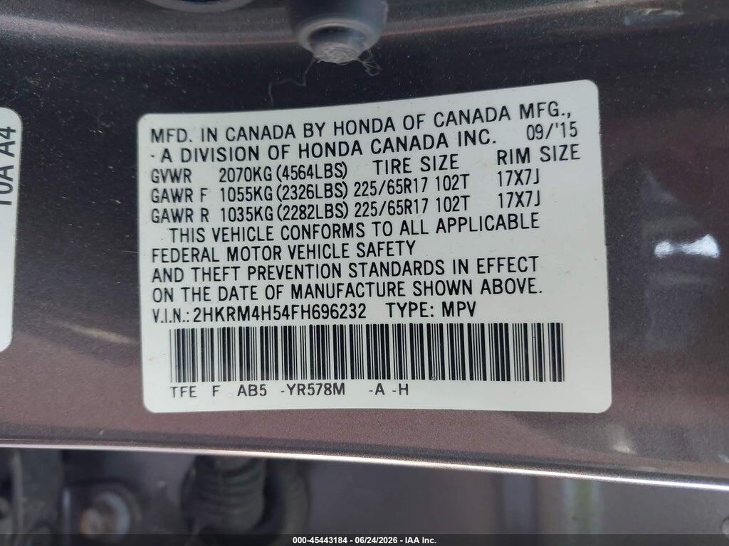 2HKRM4H54FH696232 2015 HONDA CR-V photo no. 9