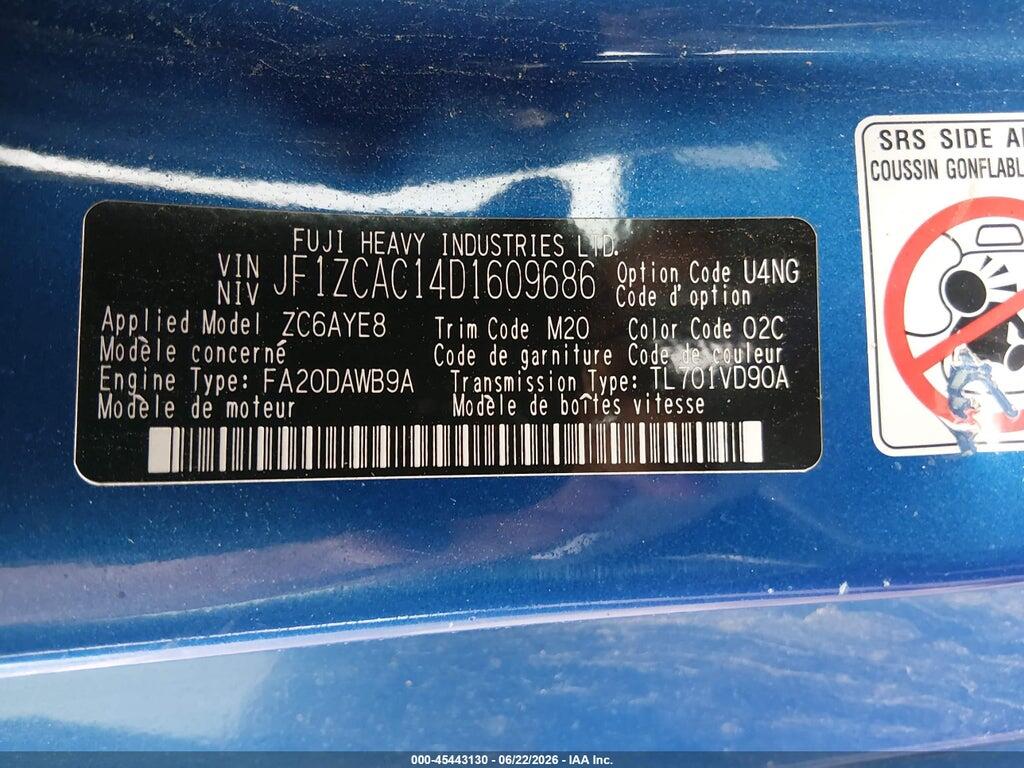 JF1ZCAC14D1609686 2013 SUBARU BRZ photo no. 9