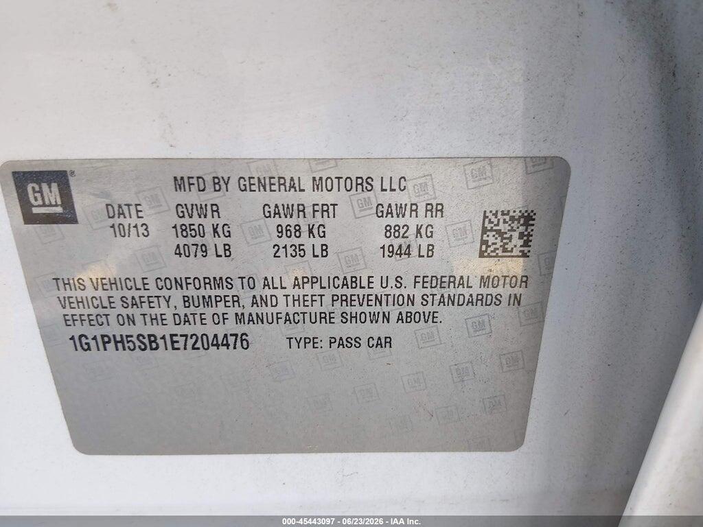 1G1PH5SB1E7204476 2014 CHEVROLET CRUZE photo no. 9