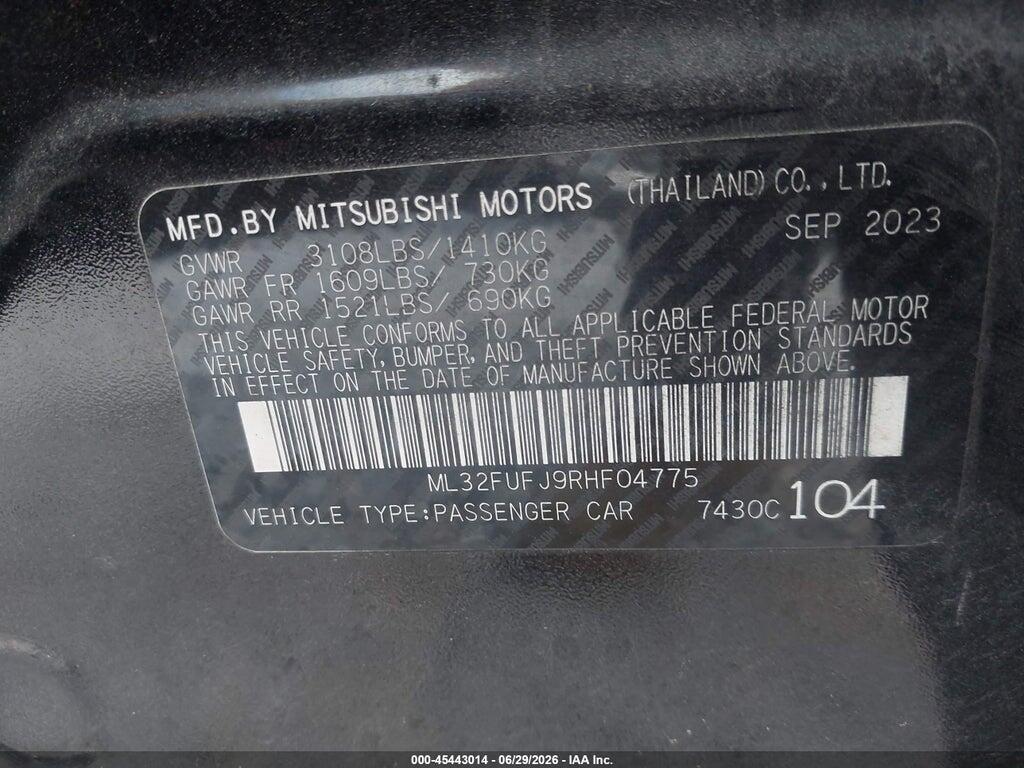 ML32FUFJ9RHF04775 2024 MITSUBISHI MIRAGE G4 photo no. 9