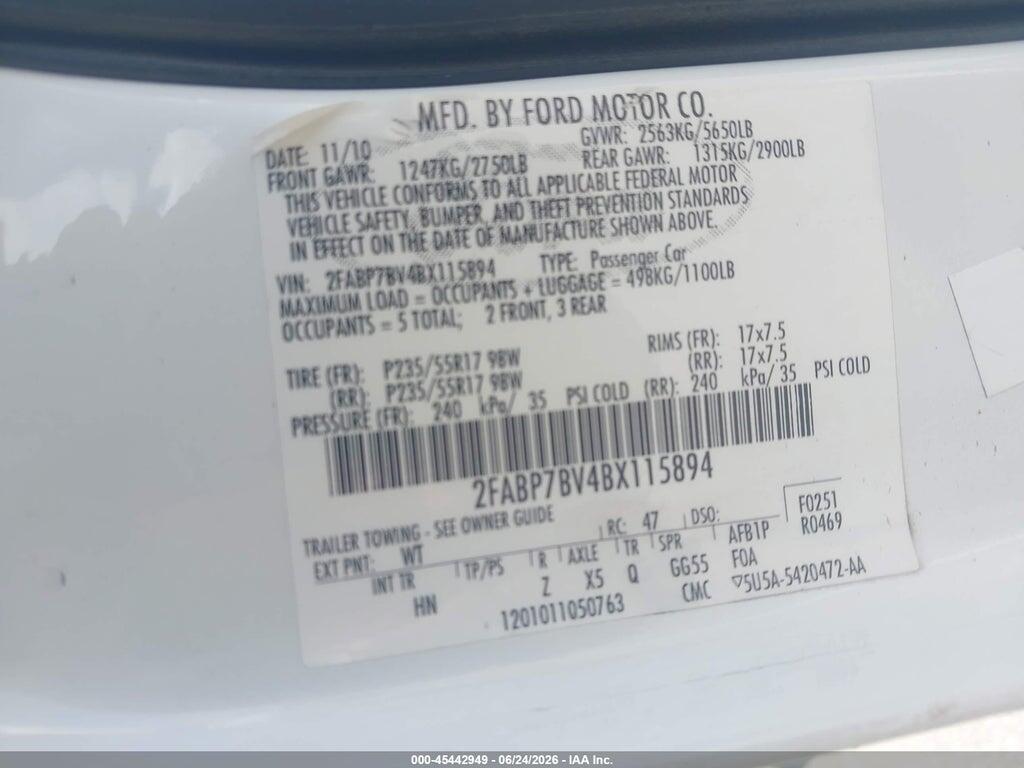 2FABP7BV2AX116704 2010 FORD CROWN VICTORIA photo no. 9