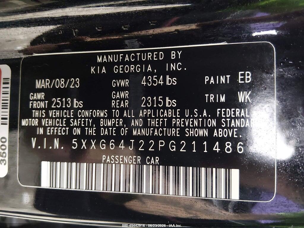 5XXG64J22PG211486 2023 KIA K5 photo no. 9