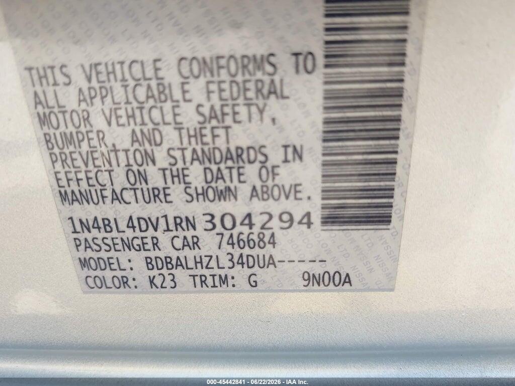 1N4BL4DV1RN304294 2024 NISSAN ALTIMA photo no. 9