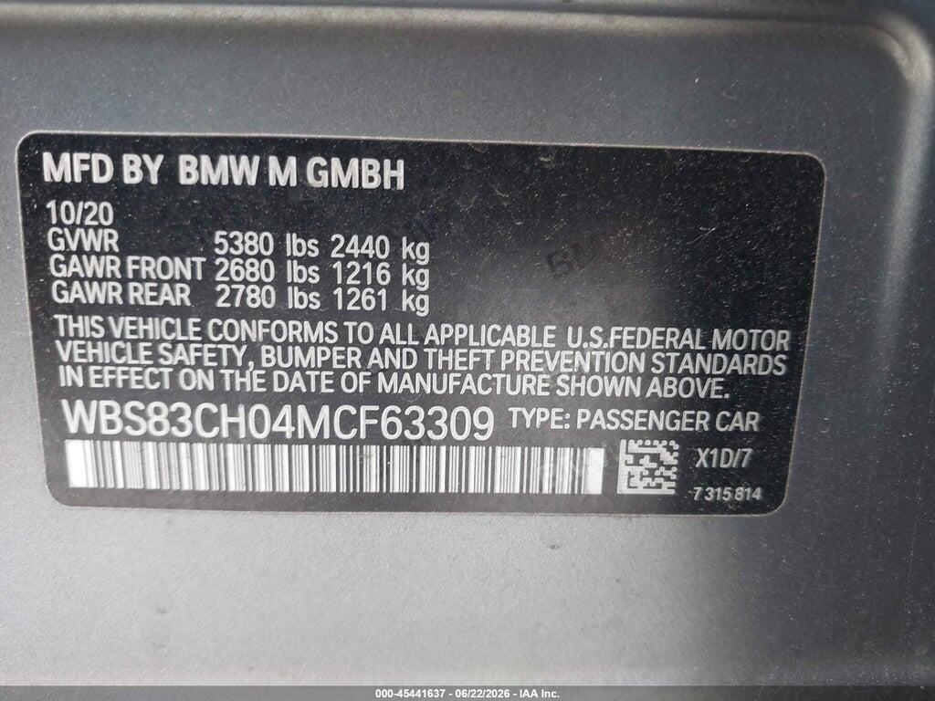 WBS83CH04MCF63309 2021 BMW M5 photo no. 9