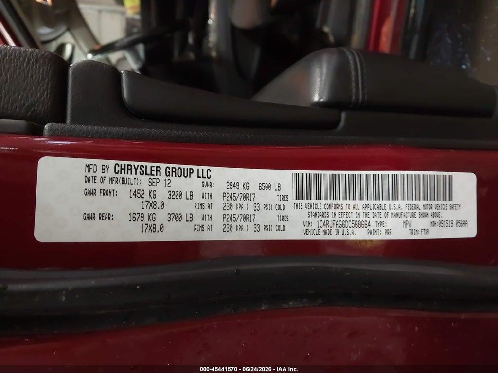 1C4RJFAG6DC568664 2013 JEEP GRAND CHEROKEE photo no. 9