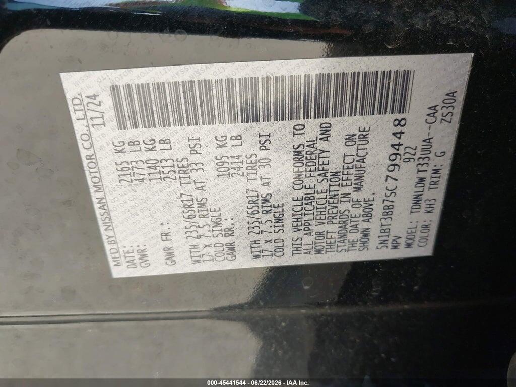 5N1BT3BB7SC799448 2025 NISSAN ROGUE photo no. 9