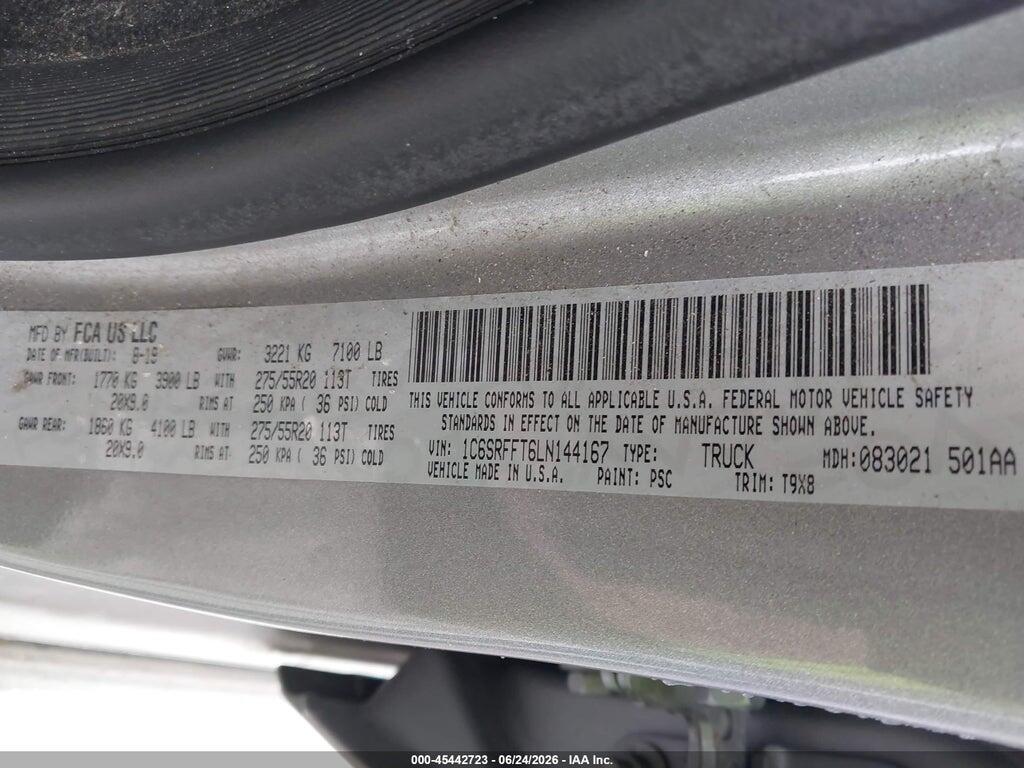 1C6SRFFT6LN144167 2020 RAM 1500 photo no. 9