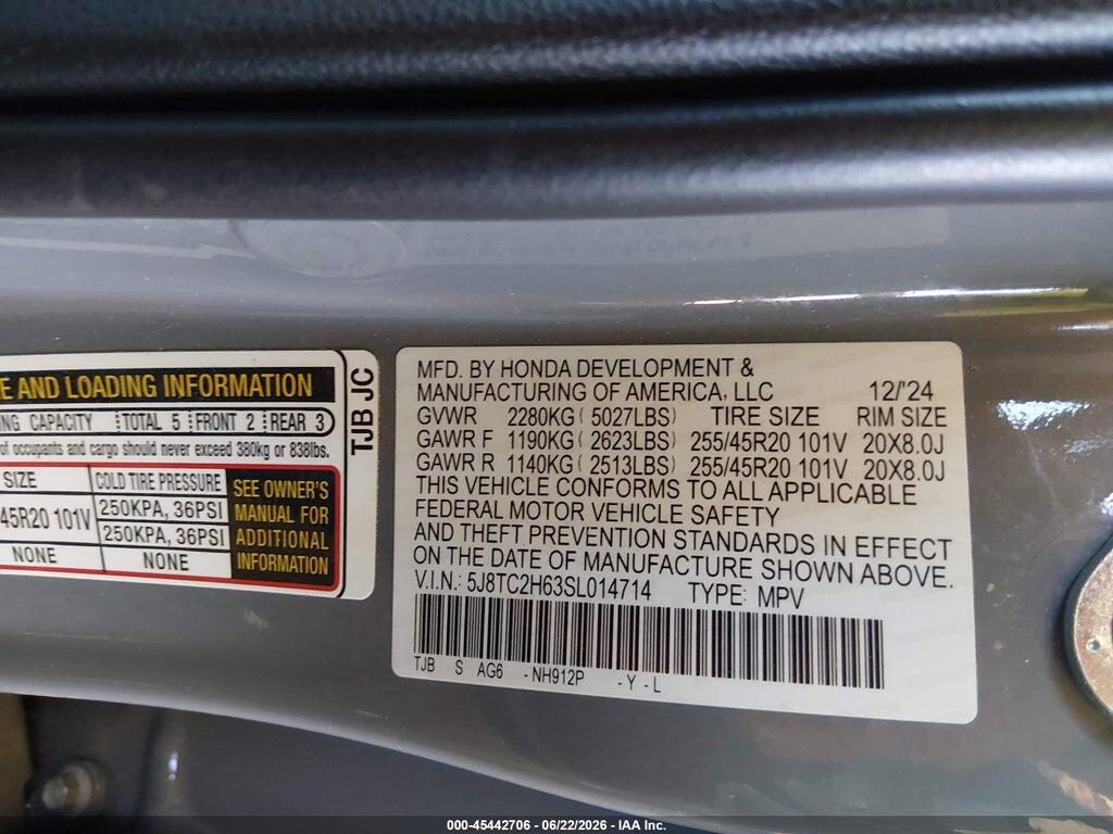 5J8TC2H63SL014714 2025 ACURA RDX photo no. 9