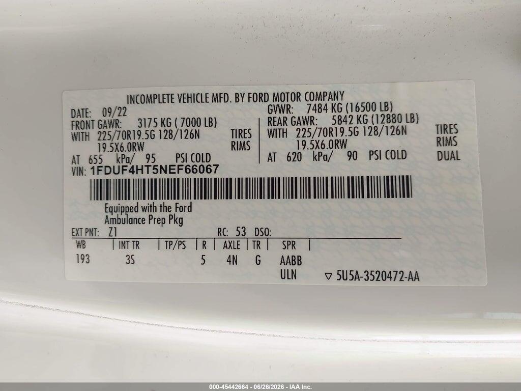 1FDUF4HT5NEF66067 2022 FORD F-450 CHASSIS photo no. 8