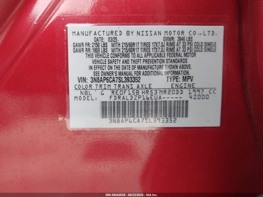 3N8AP6CA7SL393352 2025 NISSAN KICKS photo no. 9