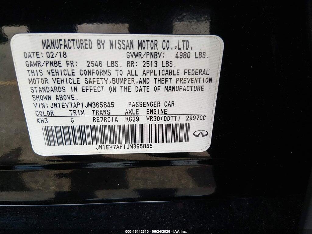 JN1EV7AP1JM365845 2018 INFINITI Q50 photo no. 9