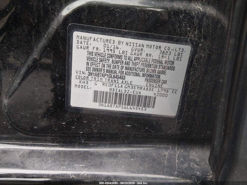 3N1AB7AP1GL645453 2016 NISSAN SENTRA photo no. 9