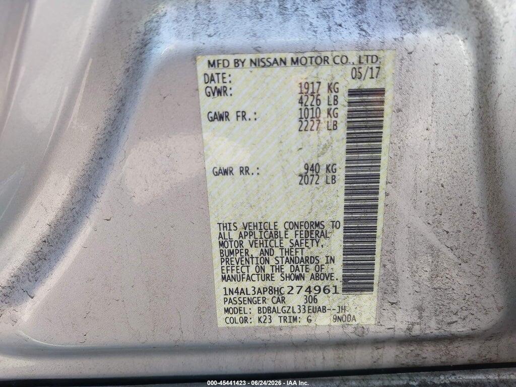 1N4AL3AP8HC274961 2017 NISSAN ALTIMA photo no. 9
