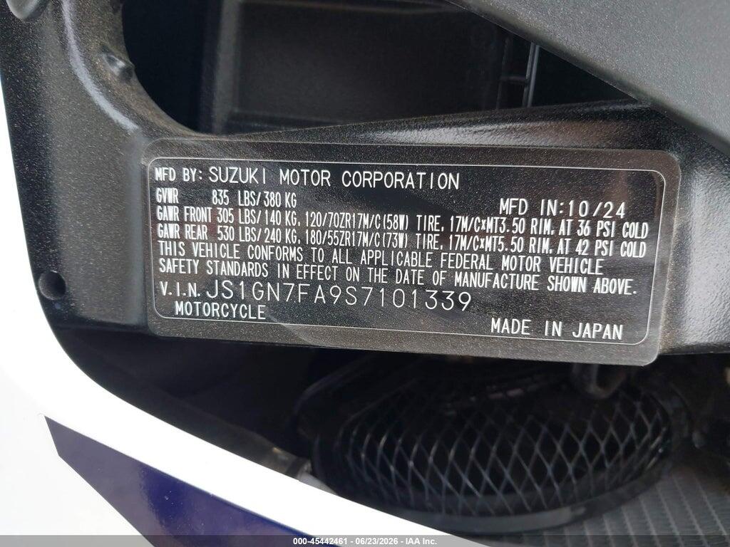 JS1GN7FA9S7101339 2025 SUZUKI GSX-R600 photo no. 10