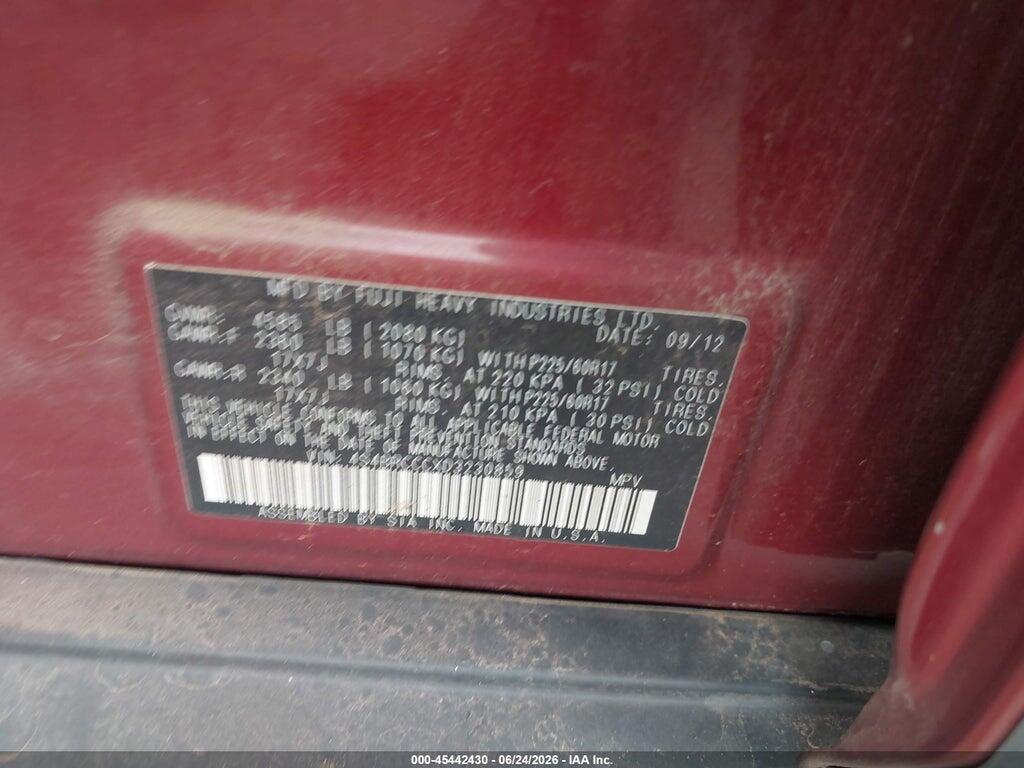 4S4BRCCCXD3230859 2013 SUBARU OUTBACK photo no. 9